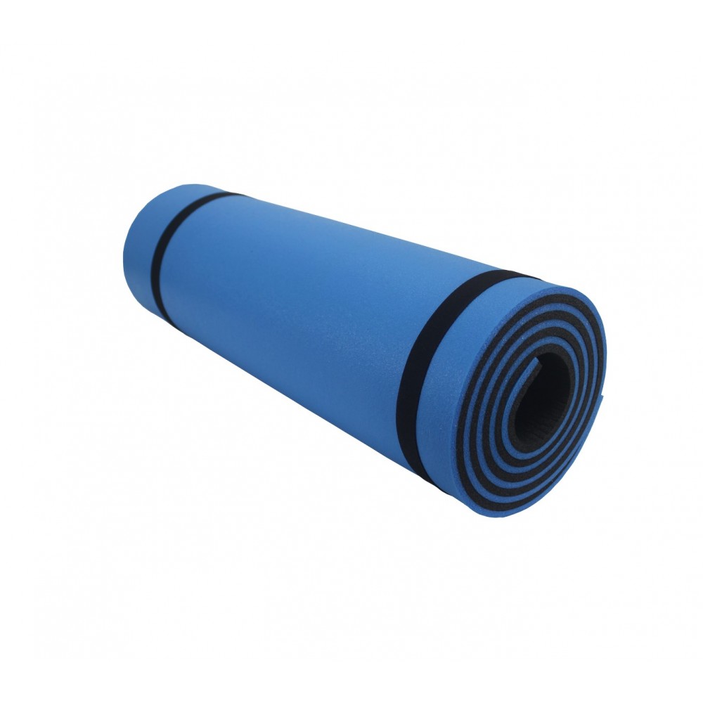 180x55cm 10mm Mavi-Siyah Yoga Pilates Matı